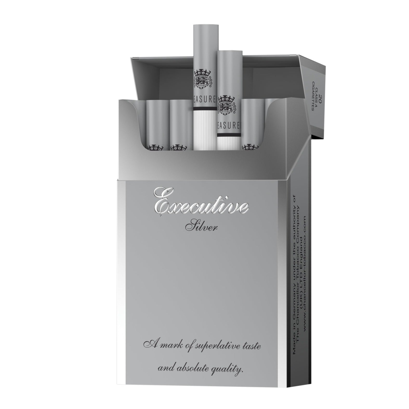 silver cigarette Treasurer London Executive Silver