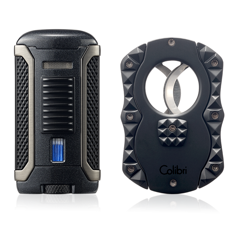 Colibri Quasar Cigar Cutter + Apex Lighter